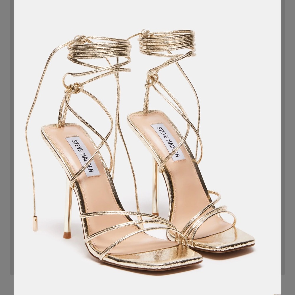 Steve Madden gold heels